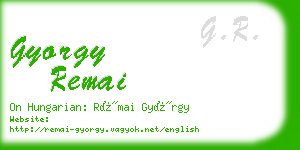 gyorgy remai business card